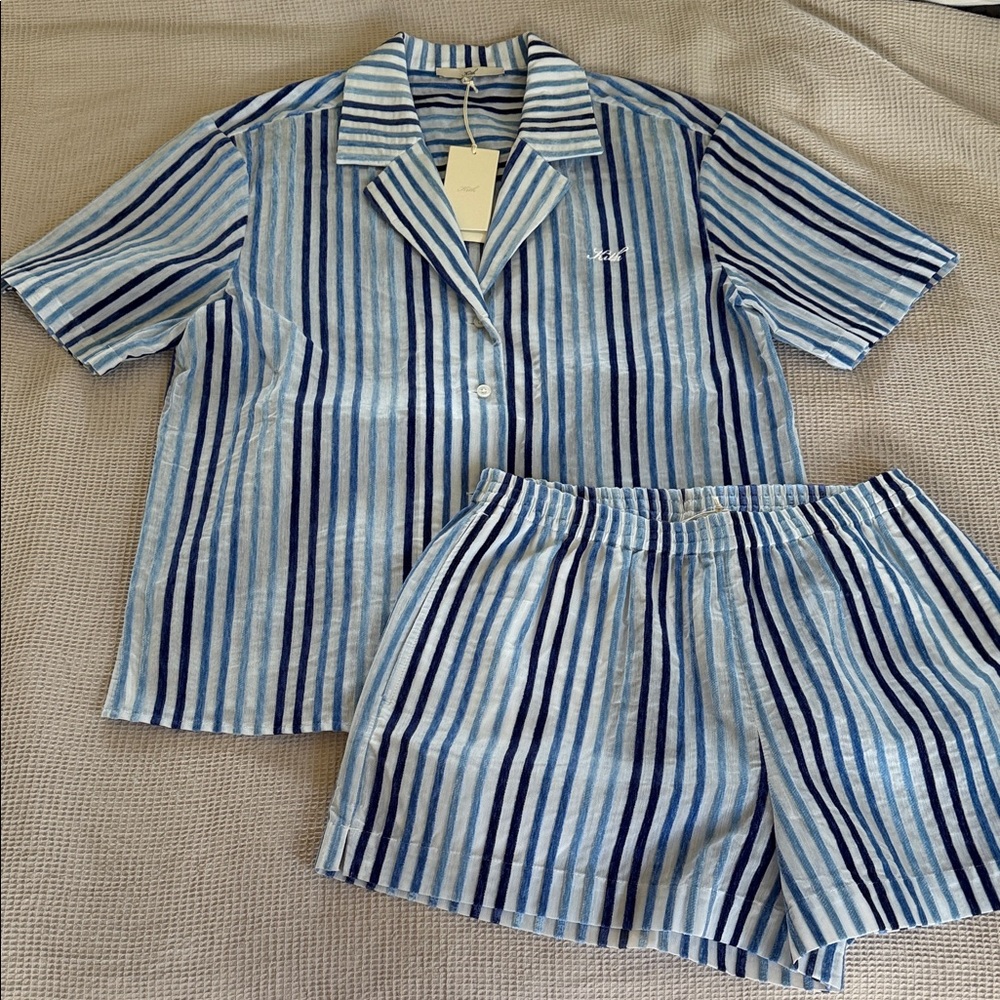 Kith Blue and White Striped Set
